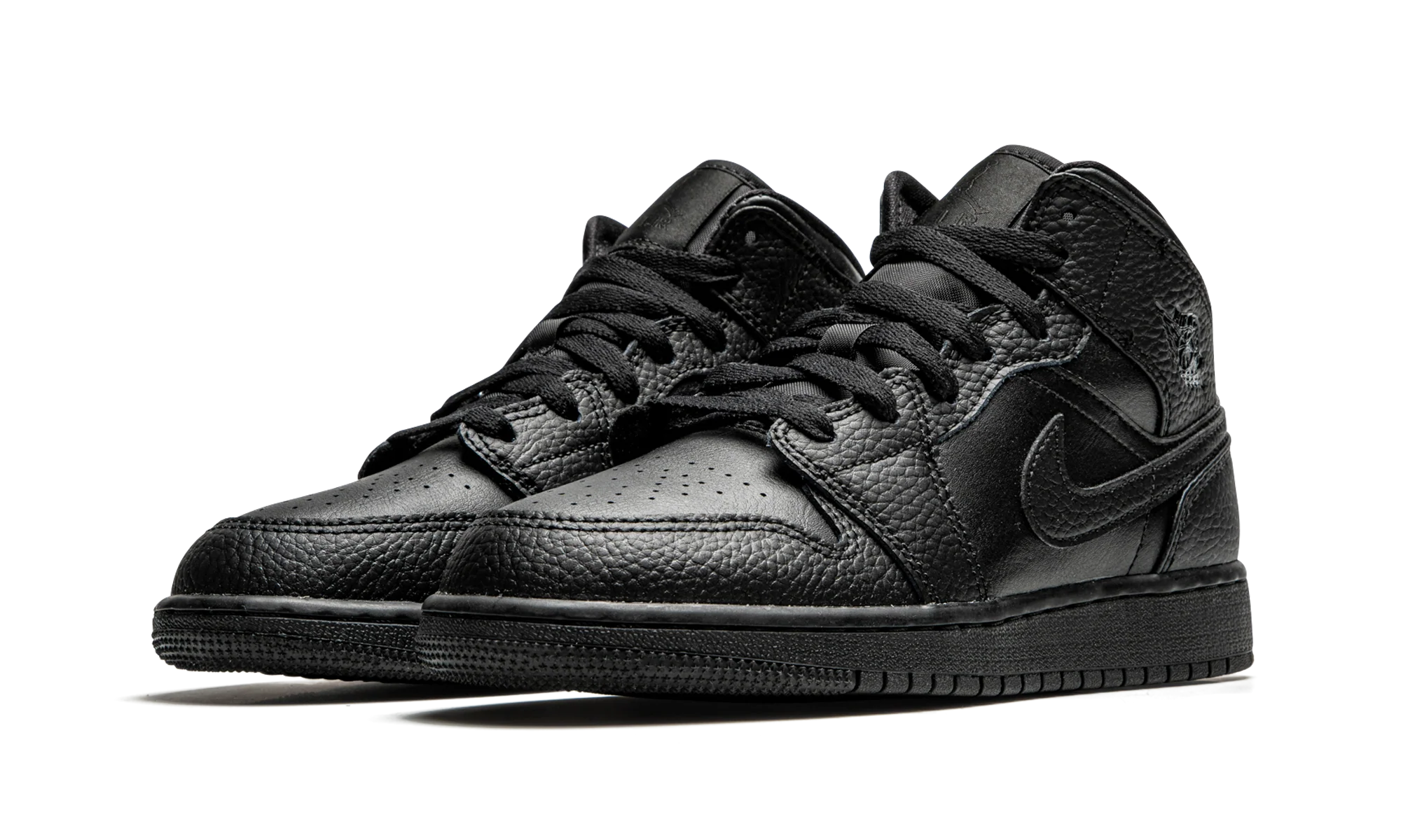 Air Jordan 1 Mid GS "Triple Black" 554725 091