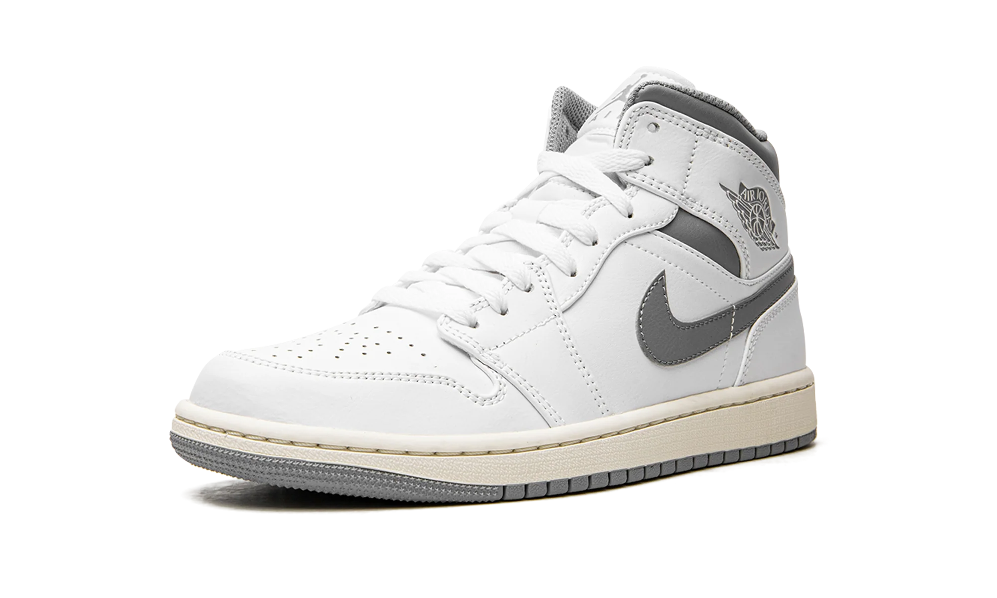 Air Jordan 1 Mid "White / Stealth Grey" 554724 135
