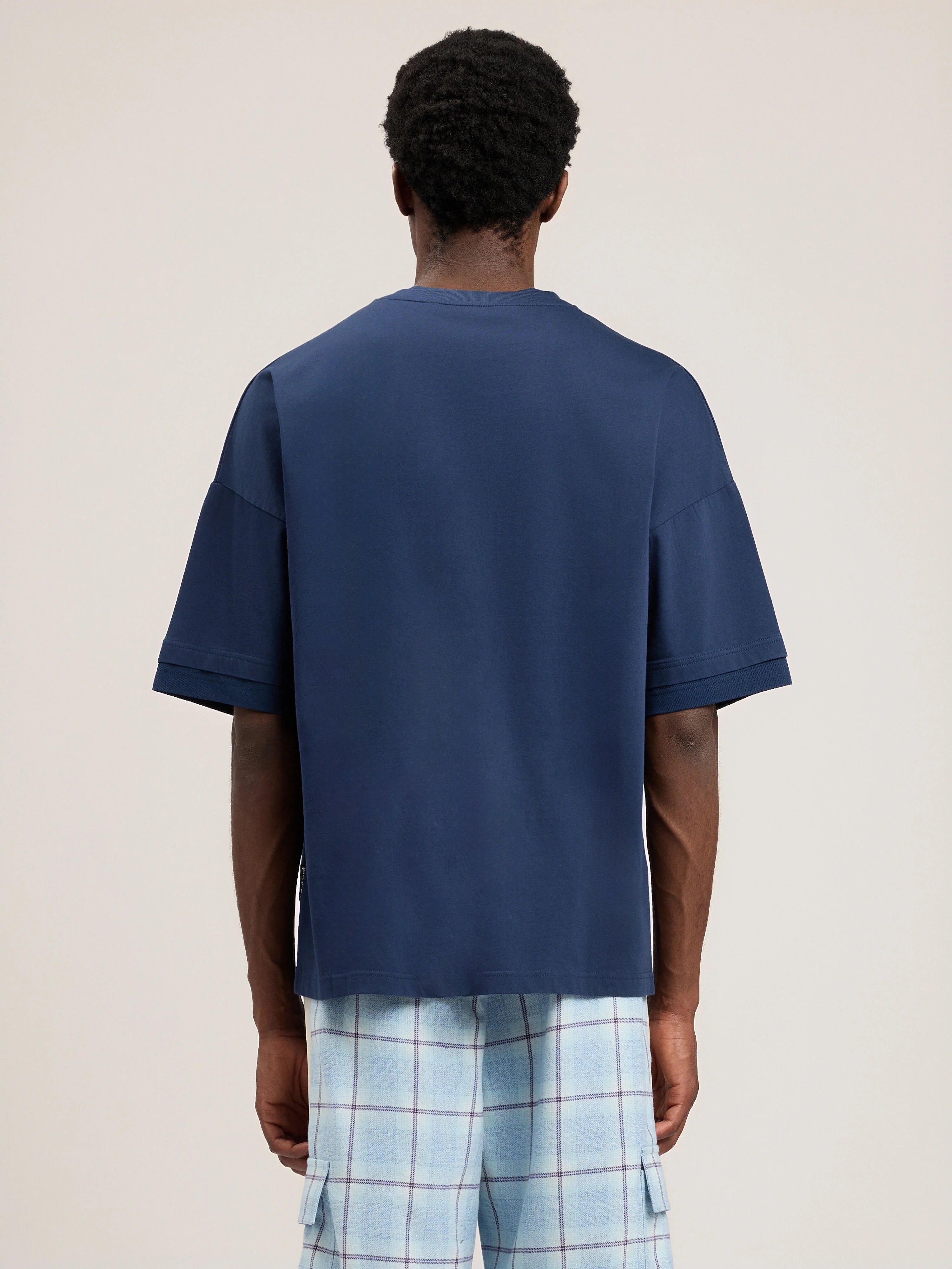 Curved Logo Loose Double T-Shirt