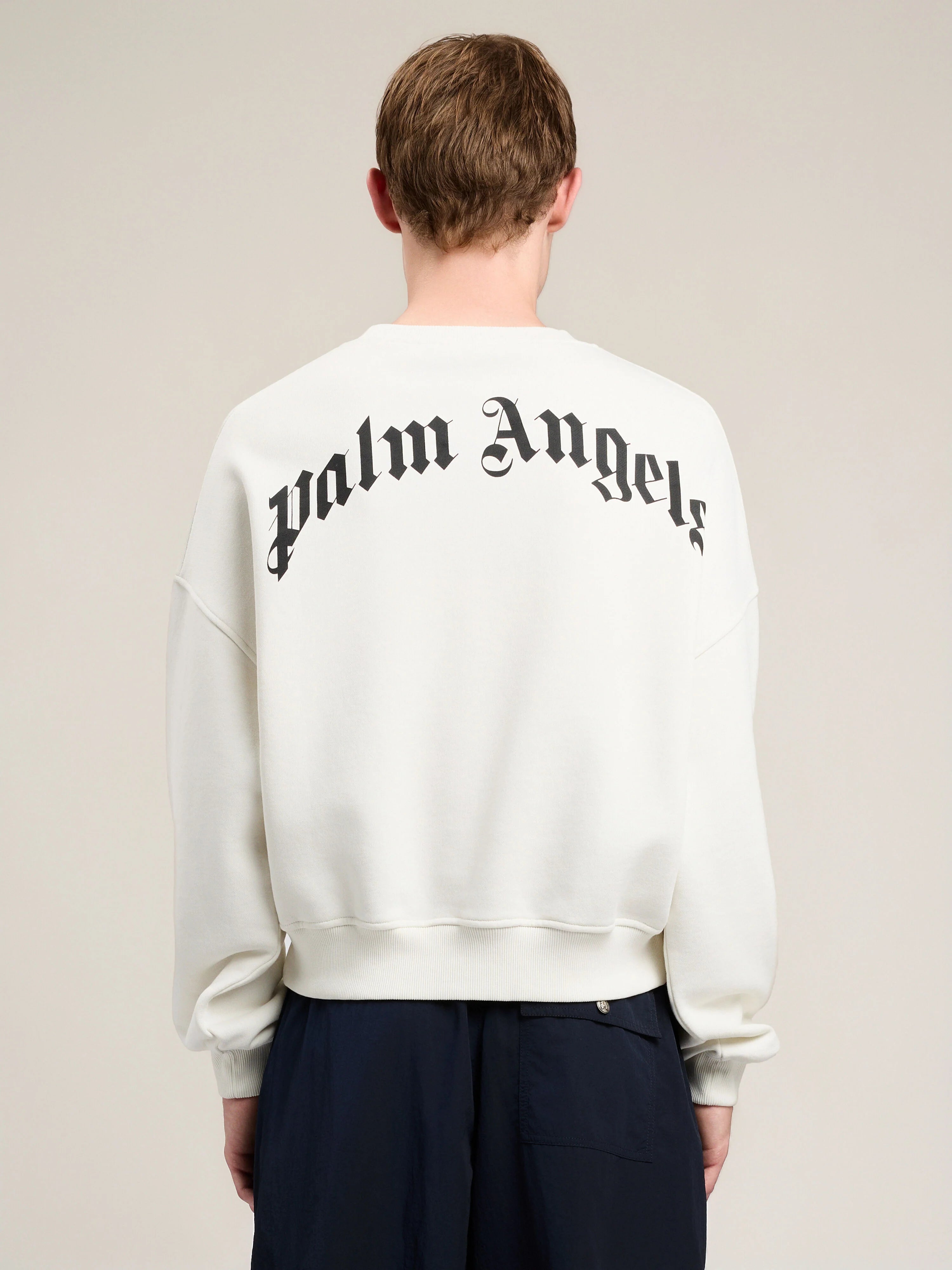 Back Curved Logo Loose Sweatshirt