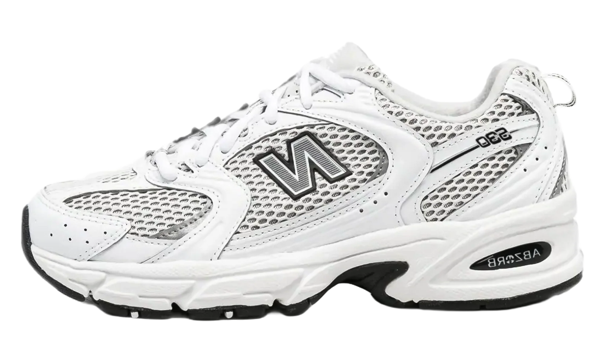 530 "White Silver Metallic Black Sole" U530KLB