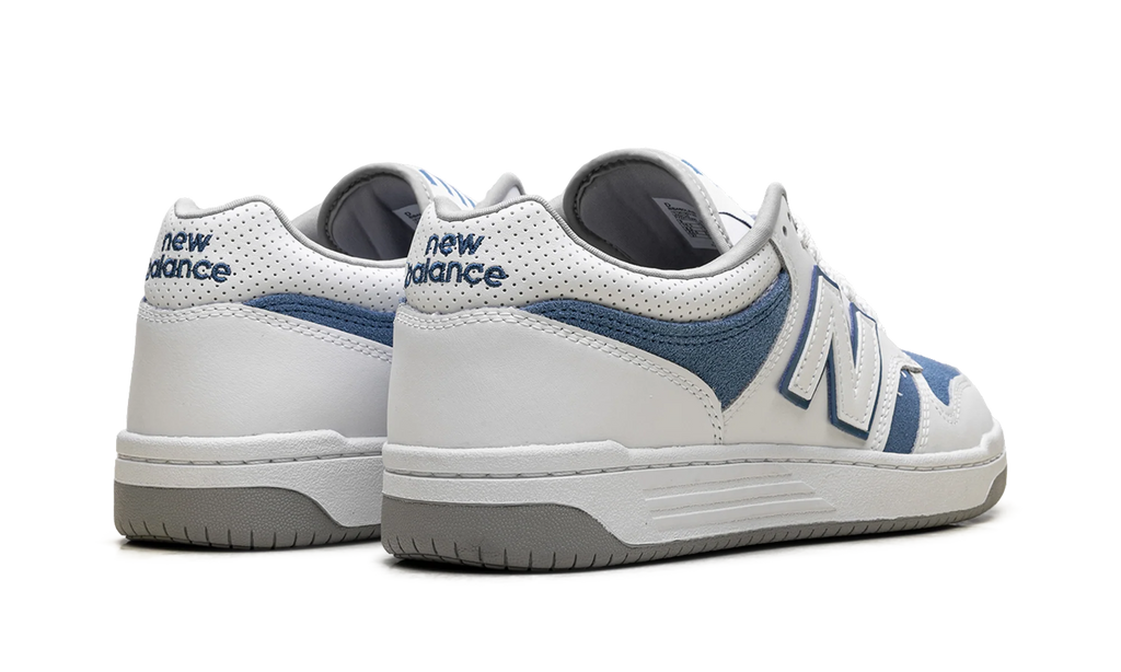 480 "White Royal Blue Suede" BB480LRB