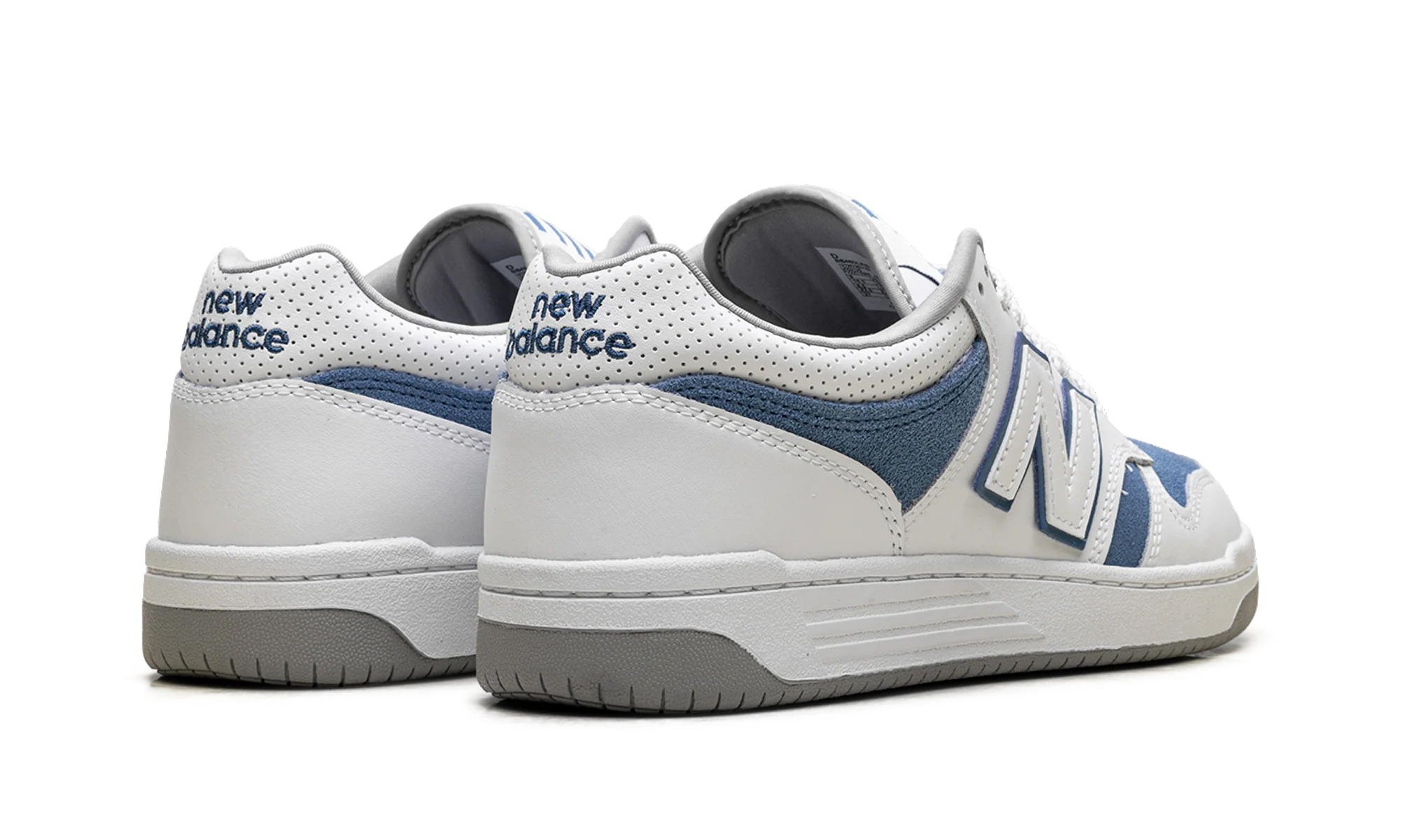 480 "White Royal Blue Suede" BB480LRB