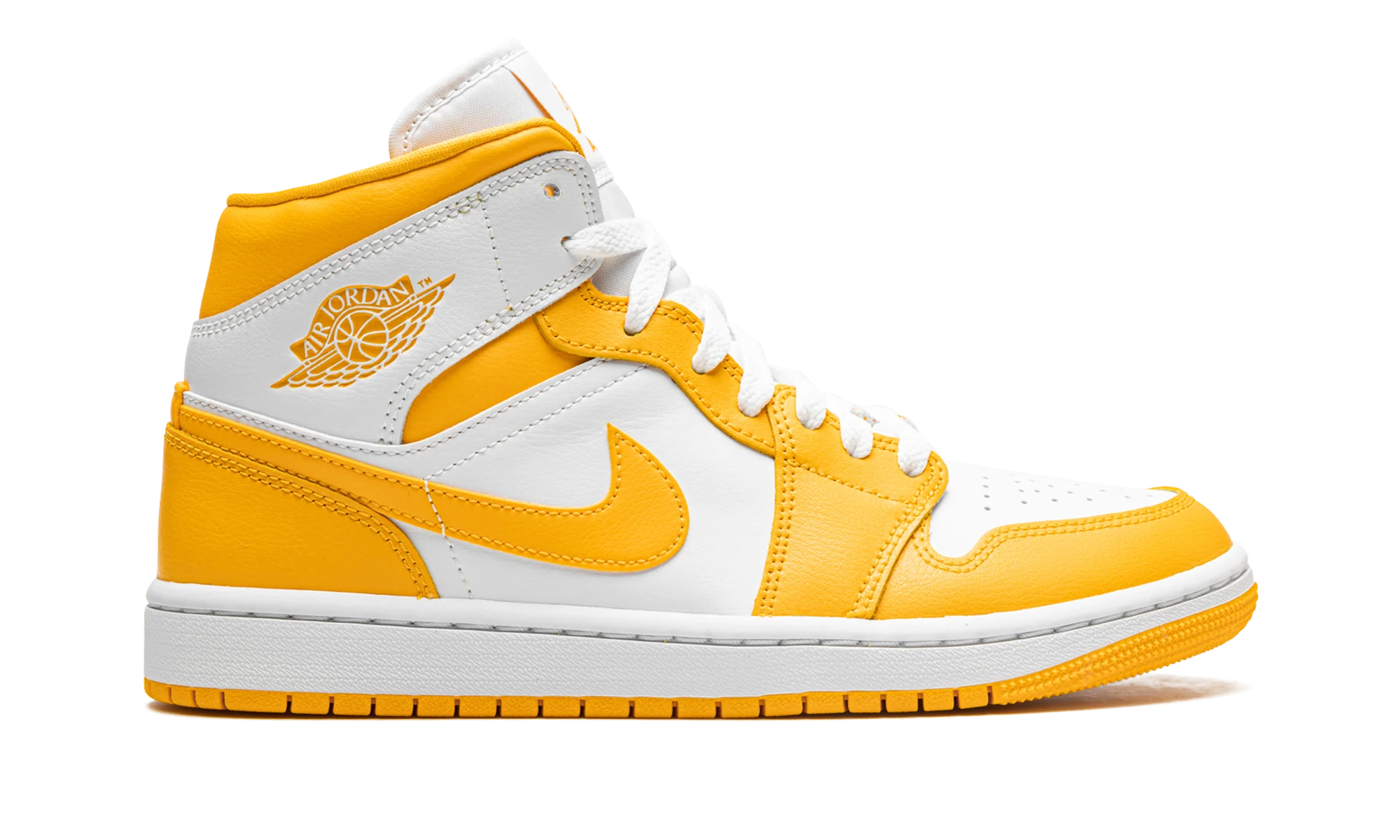 JORDAN 1 MID WMNS "White / University Gold" BQ6472 117