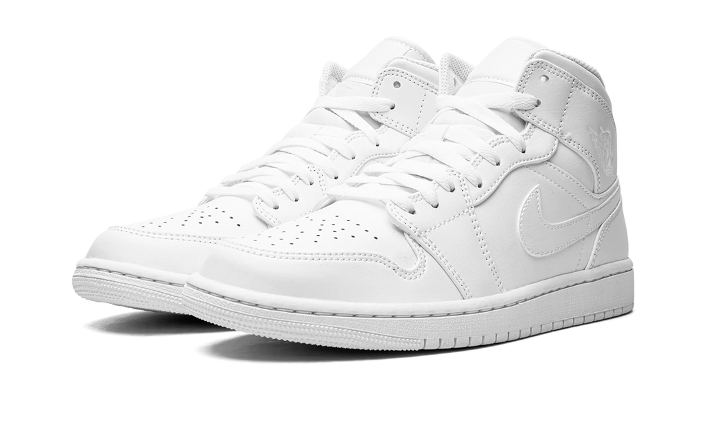 Air Jordan 1 Mid "Triple White" 554724 136