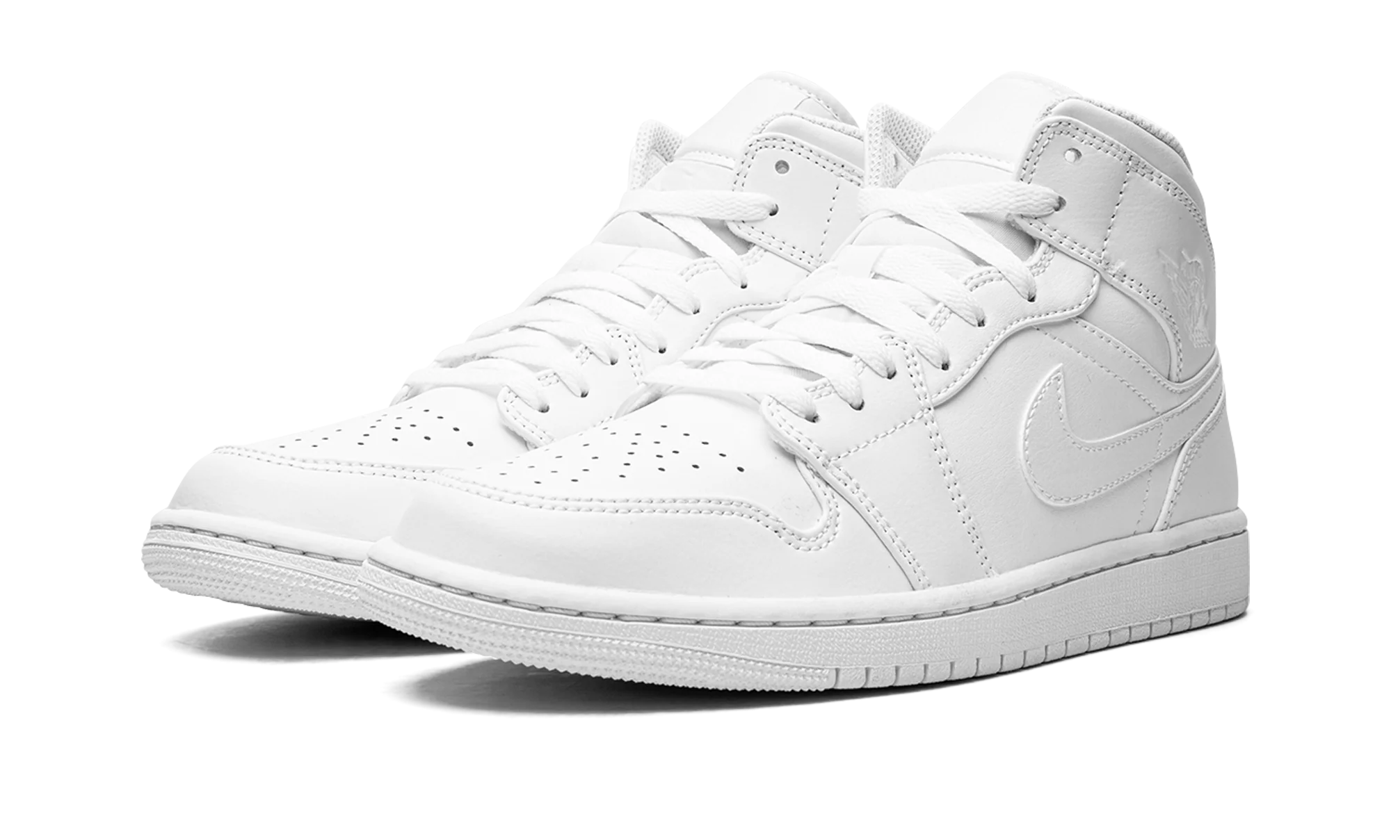 Air Jordan 1 Mid "Triple White" 554724 136