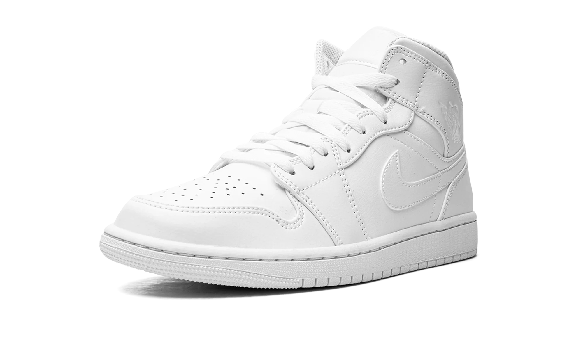 Air Jordan 1 Mid "Triple White" 554724 136