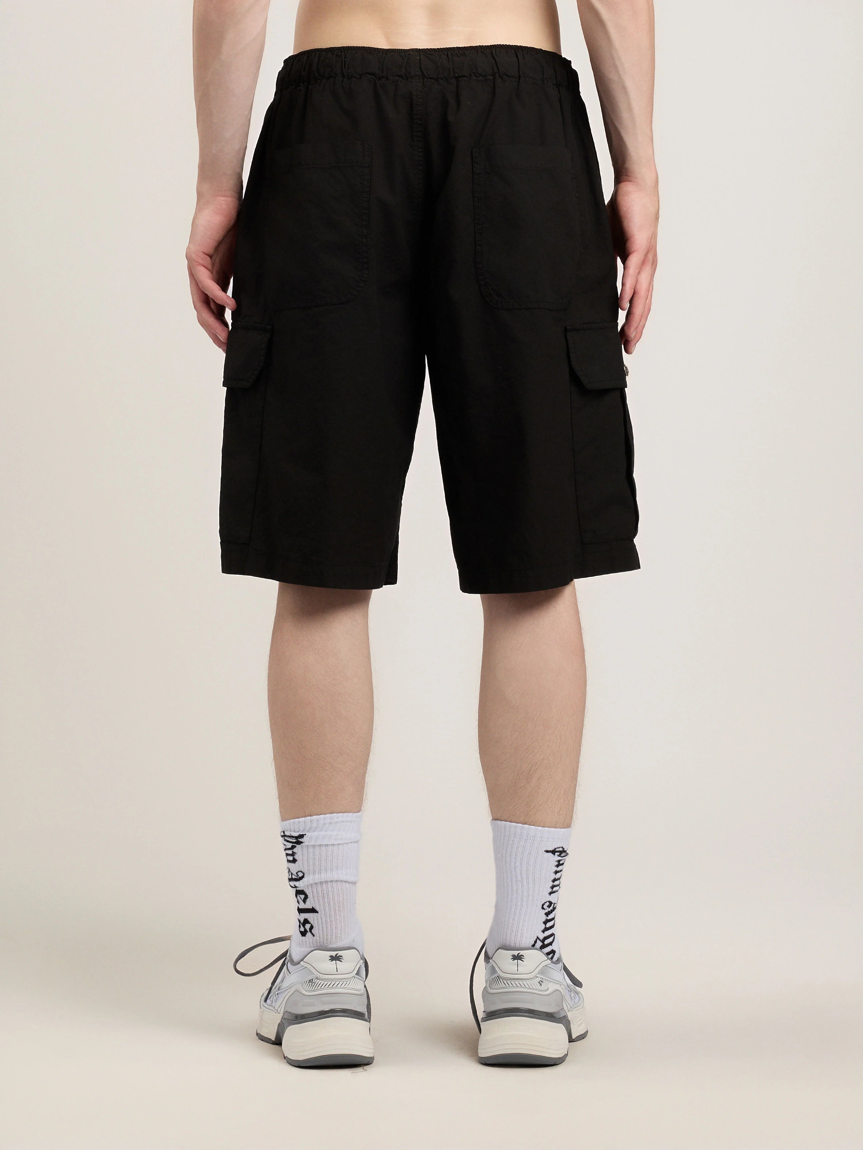 Curved Logo Loose Cargo Shorts
