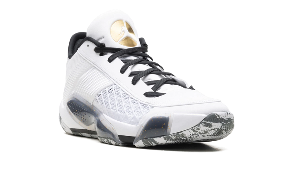 Jordan 38 Low "White Metallic Gold Black" FD2326 107