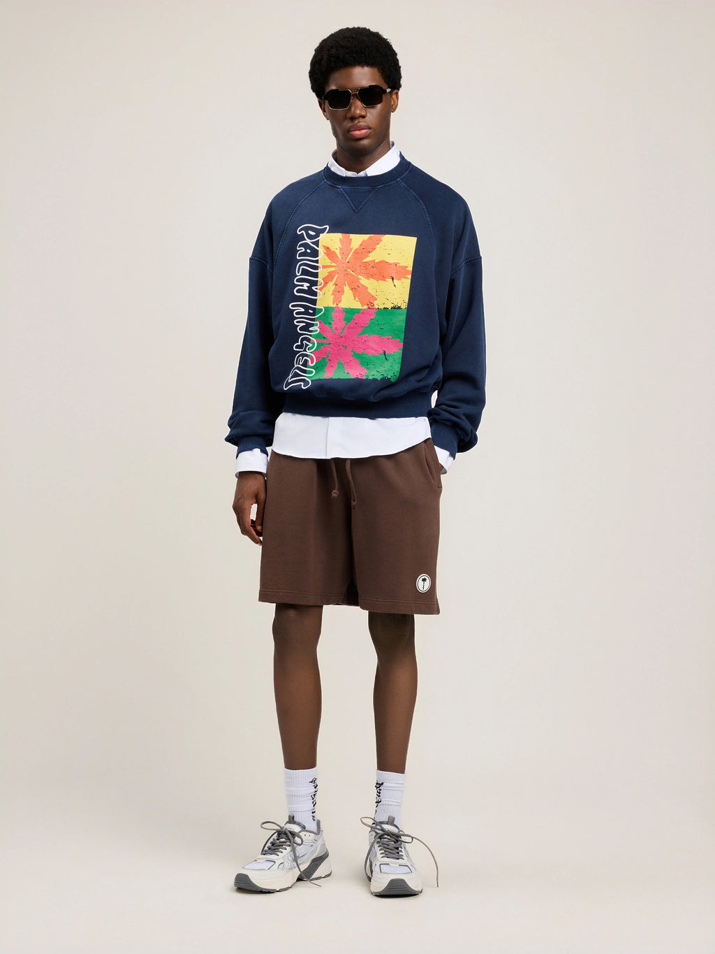 Palm Leaf Reglan Loose Sweatshirt