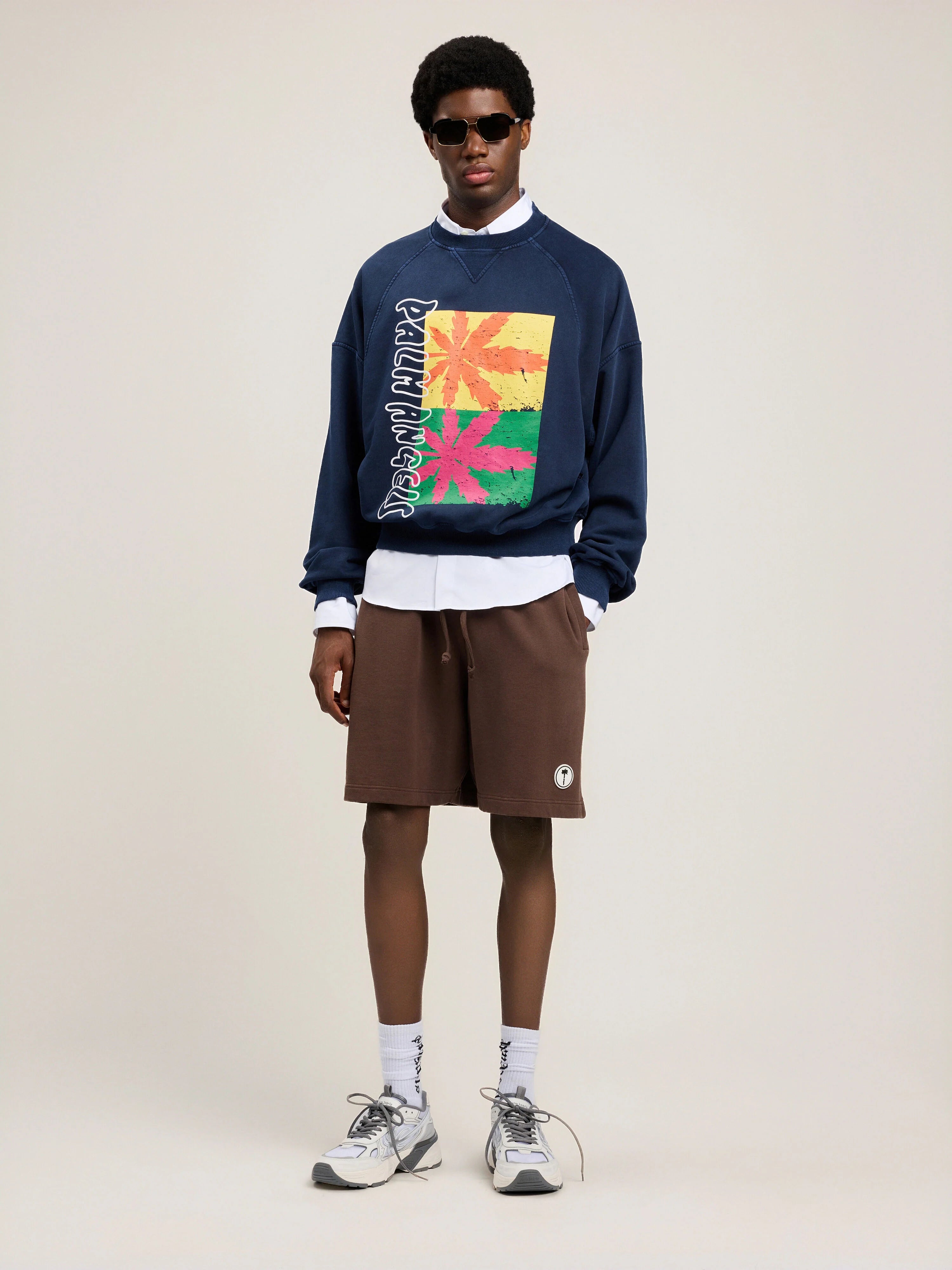 Palm Leaf Reglan Loose Sweatshirt