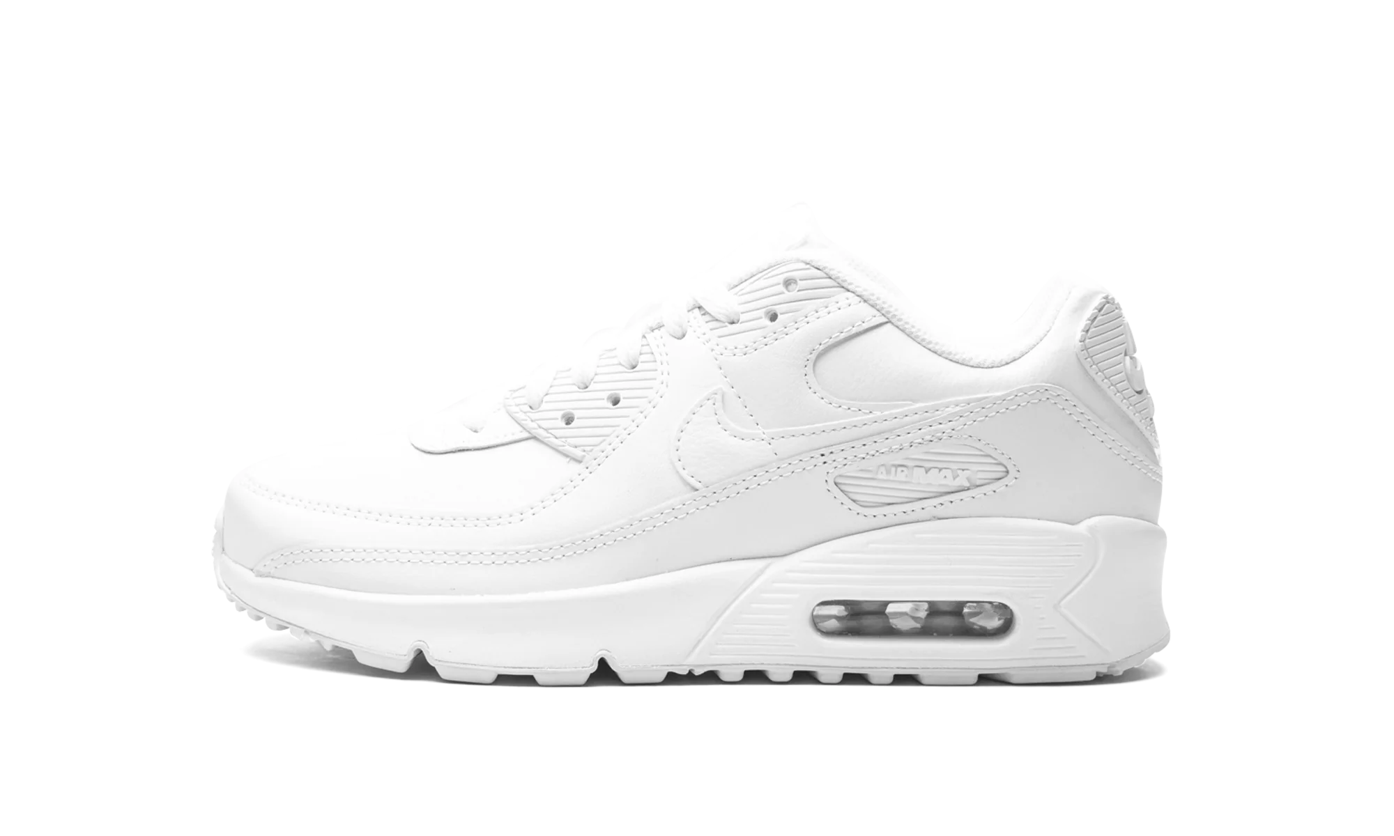 Air Max 90 Leather GS Triple "Triple White" CD6864 100