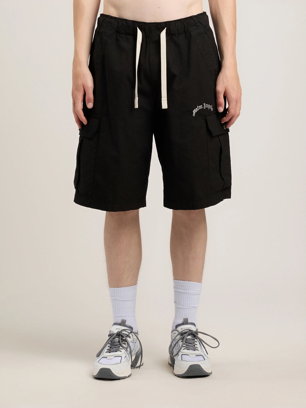 Curved Logo Loose Cargo Shorts