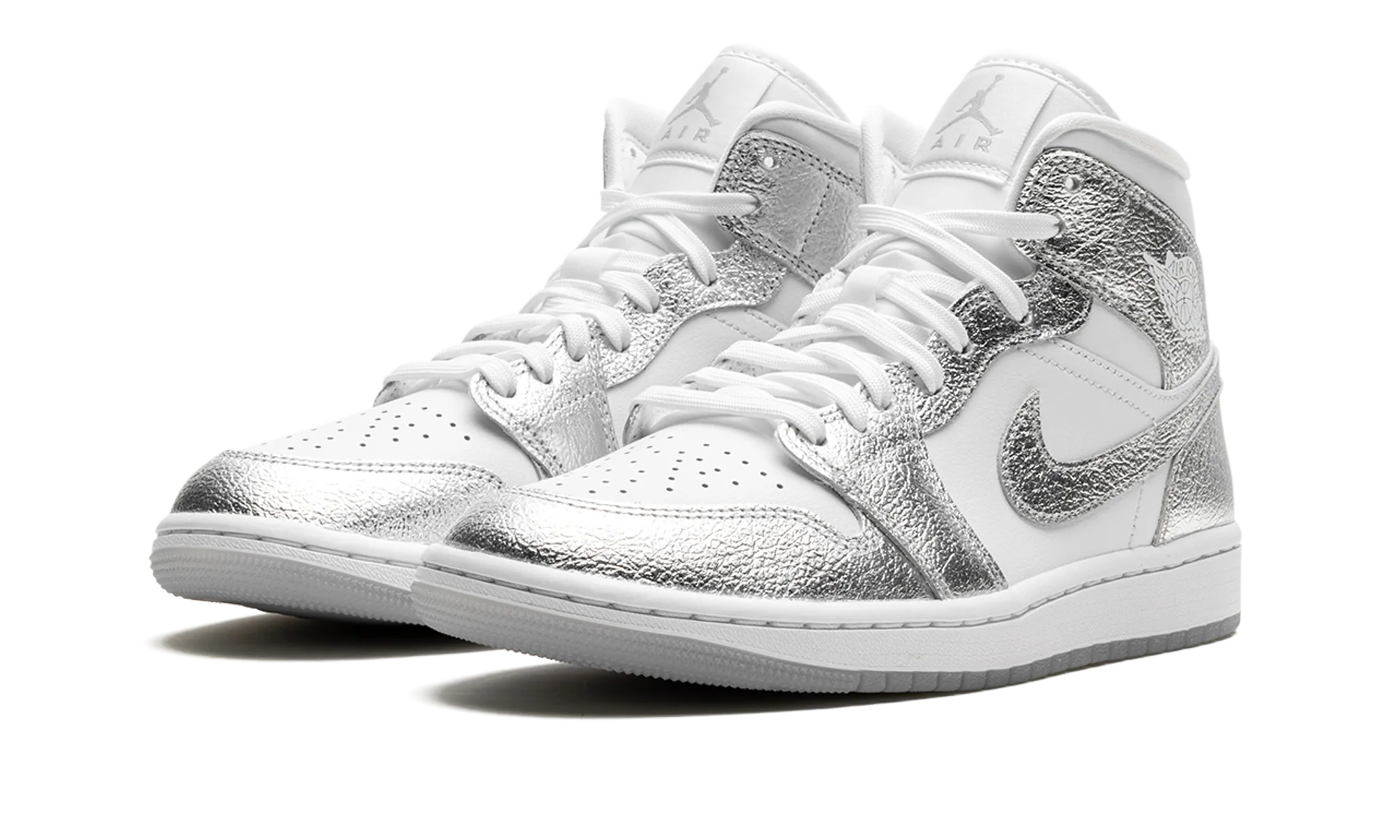 Air Jordan 1 Mid SE WMNS "Metallic Silver" FN5031 100