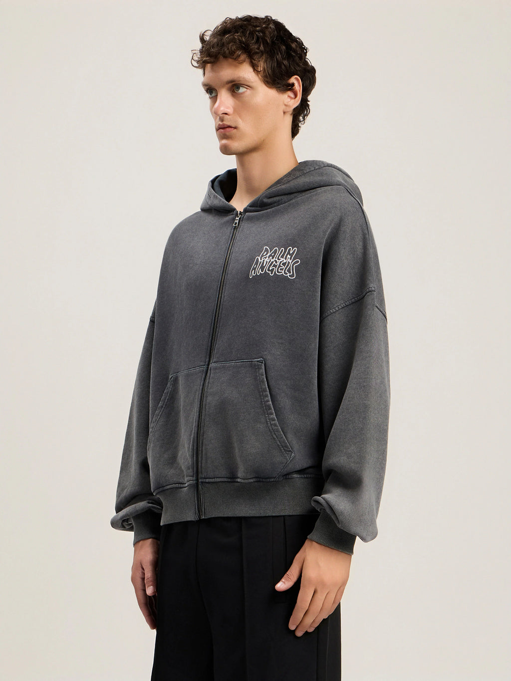 Palm Leaf Loose Zip Hoodie