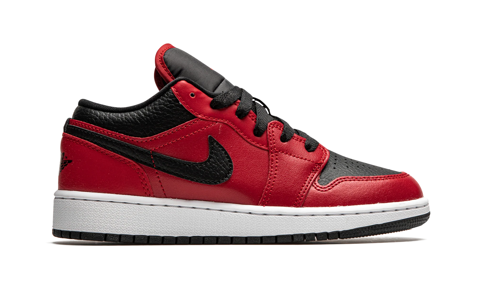 Air Jordan 1 Low GS "Black Pebbled" 553560 605