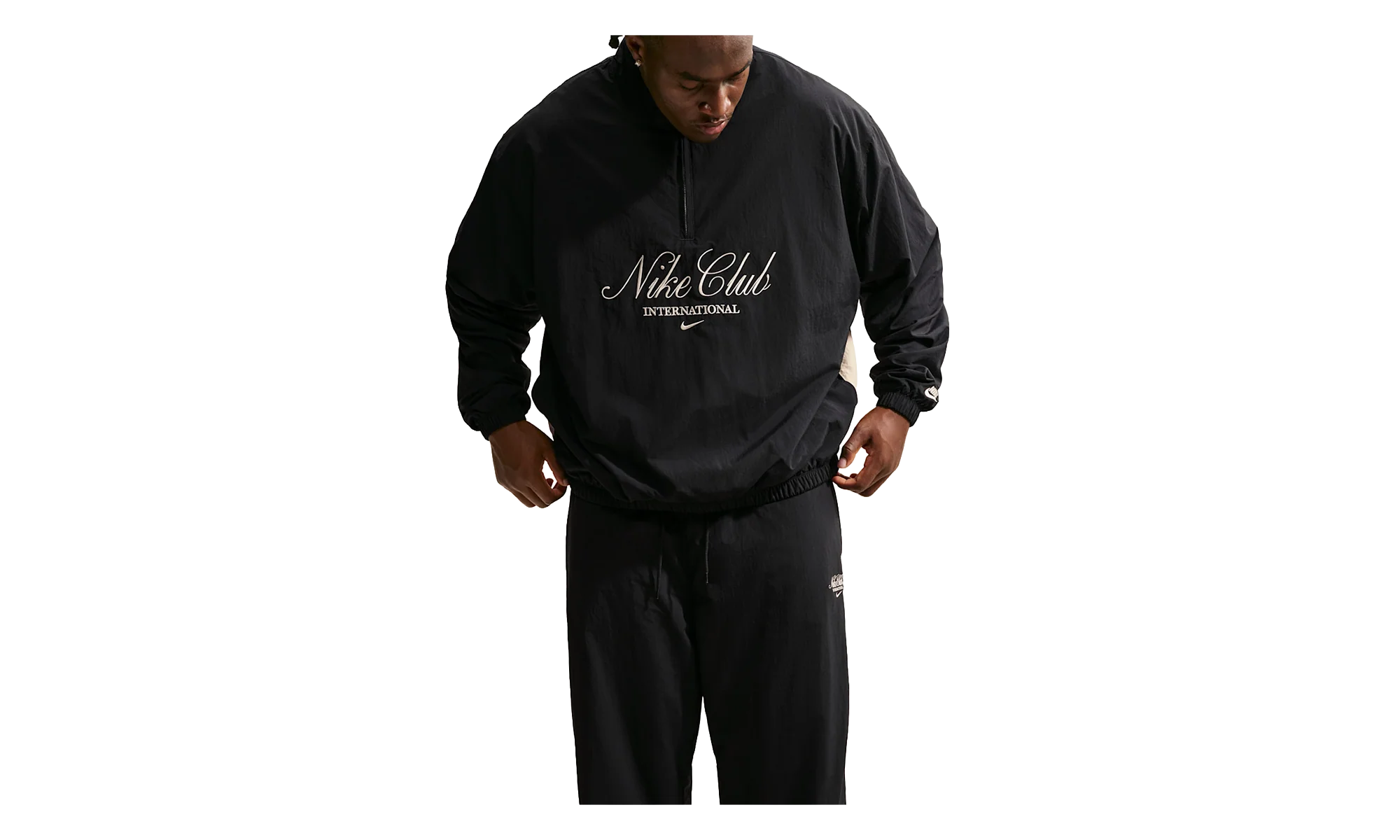 Sportswear Club Halp Zip Jacket "Black / Sanddrift / Sanddrift" IO4160 010