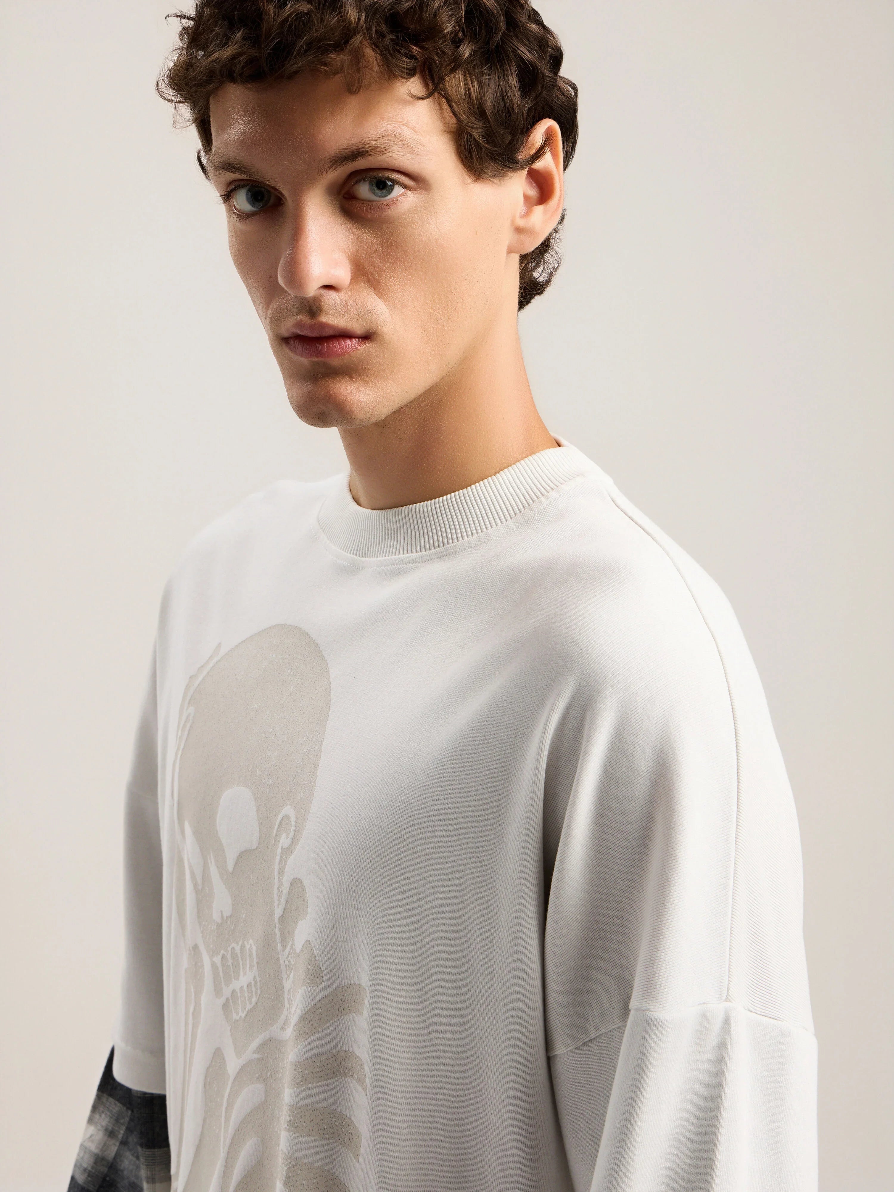 Skull Double Long-Sleeved Shirt