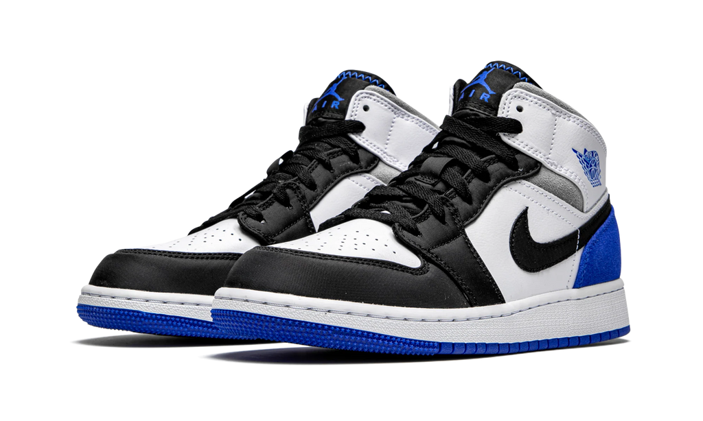 Air Jordan 1 Mid GS "Royal White" BQ6931 102