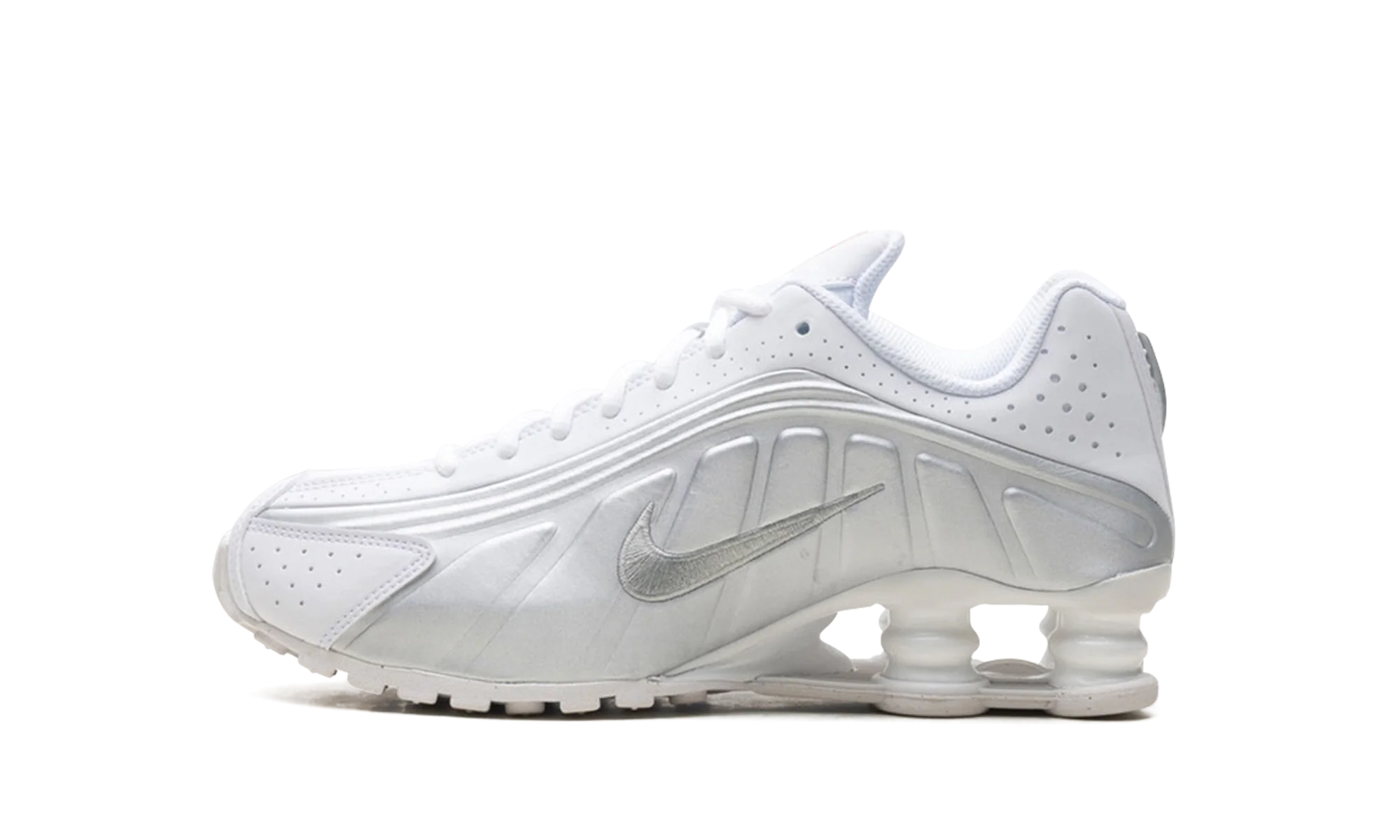 Shox R4 GS "White Bright Crimson Metallic Silver" CW2626 101