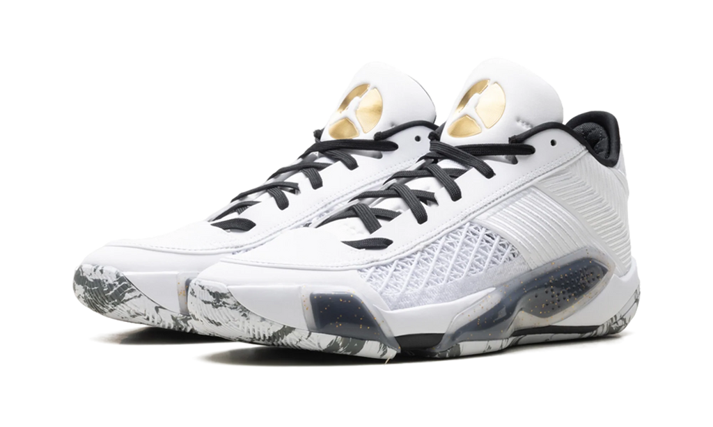 Jordan 38 Low "White Metallic Gold Black" FD2326 107