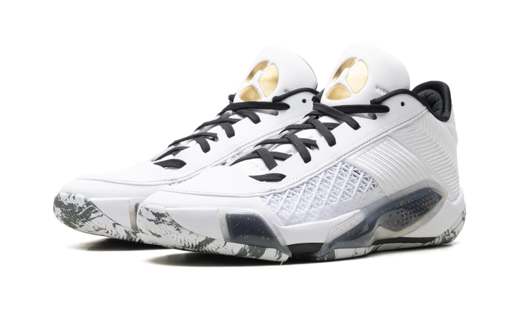 Jordan 38 Low "White Metallic Gold Black" FD2326 107