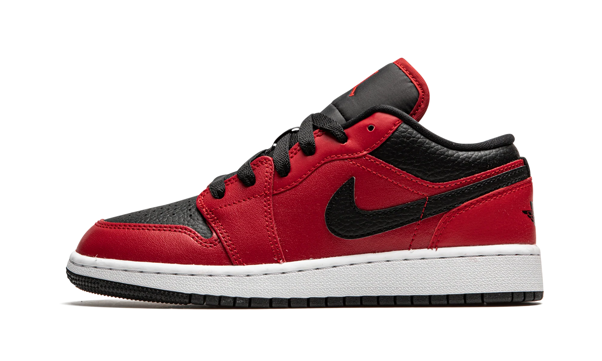 Air Jordan 1 Low GS "Black Pebbled" 553560 605