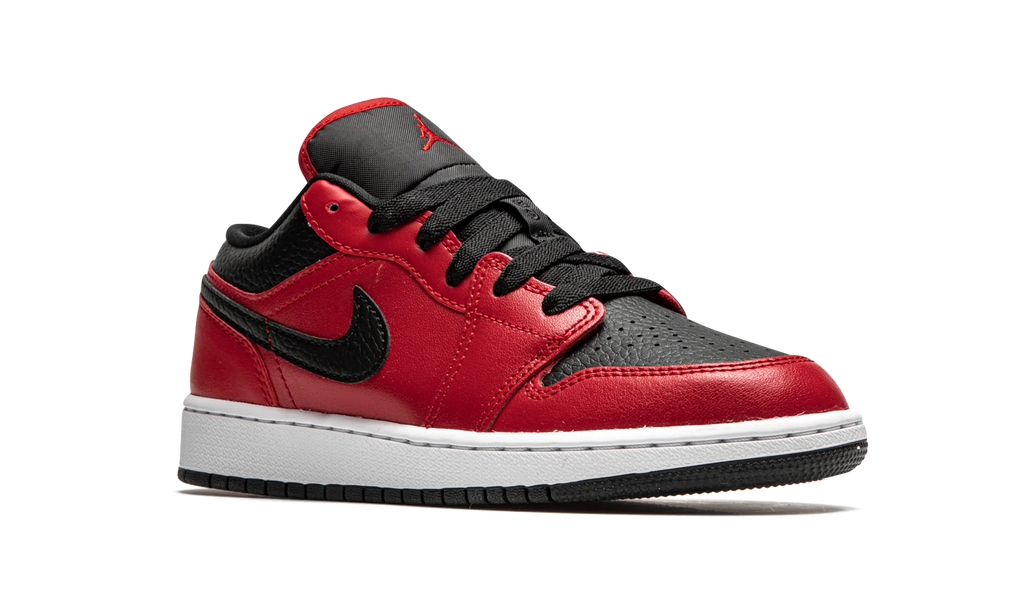 Air Jordan 1 Low GS "Black Pebbled" 553560 605