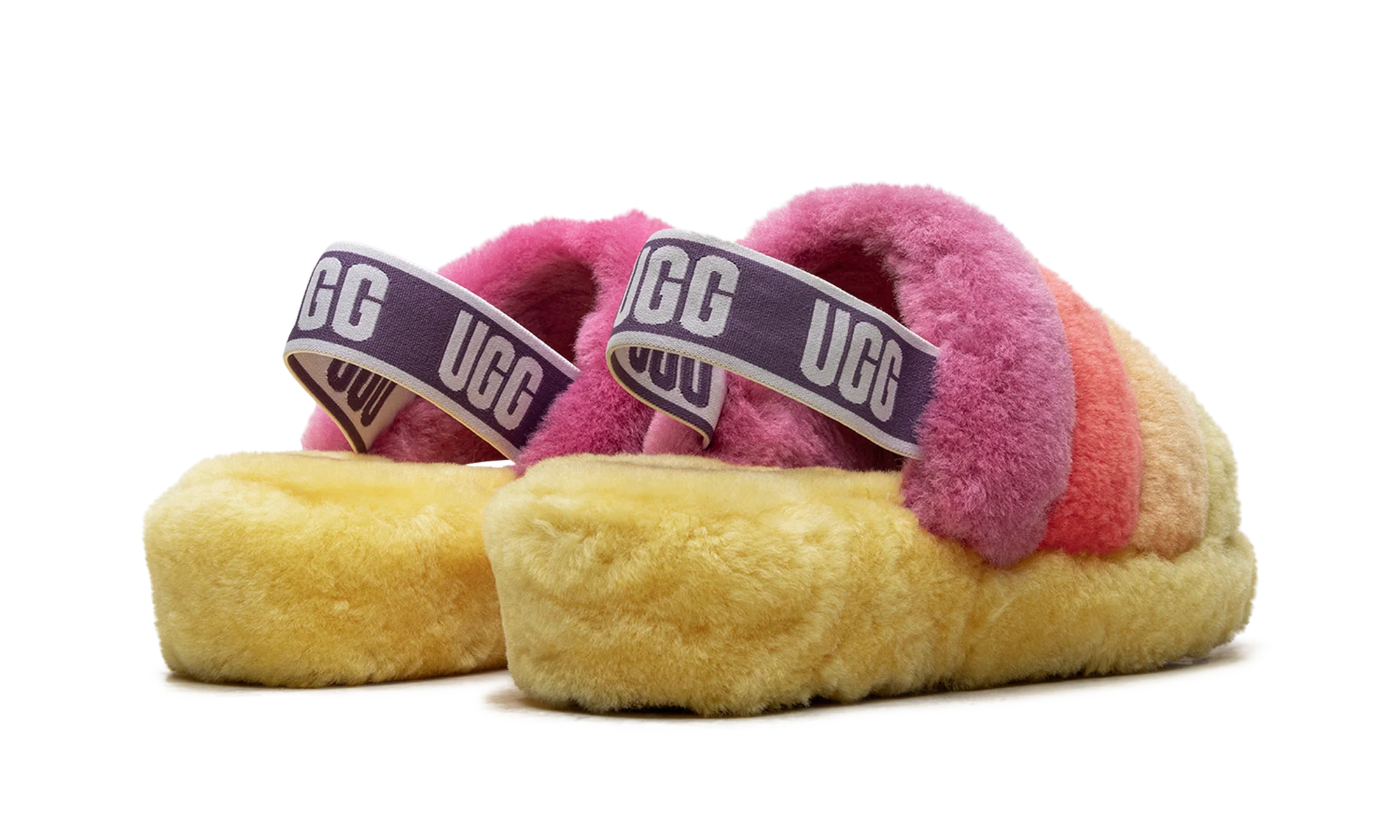 Fluff Yeah Slide WMNS "Rainbow Yellow" 1097169 PRYW