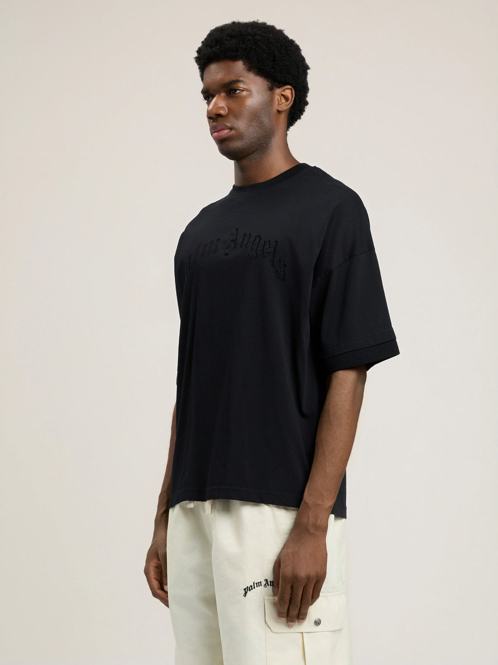 Curved Logo Loose Double T-Shirt