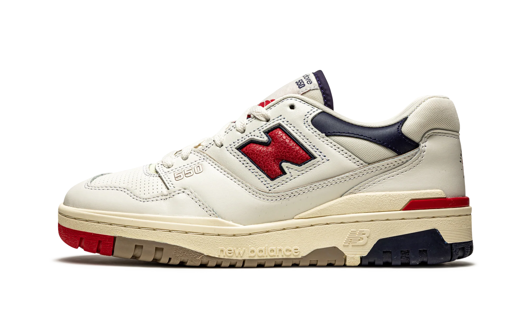 550 "Aime Leon Dore - White Navy Red" BB550A3