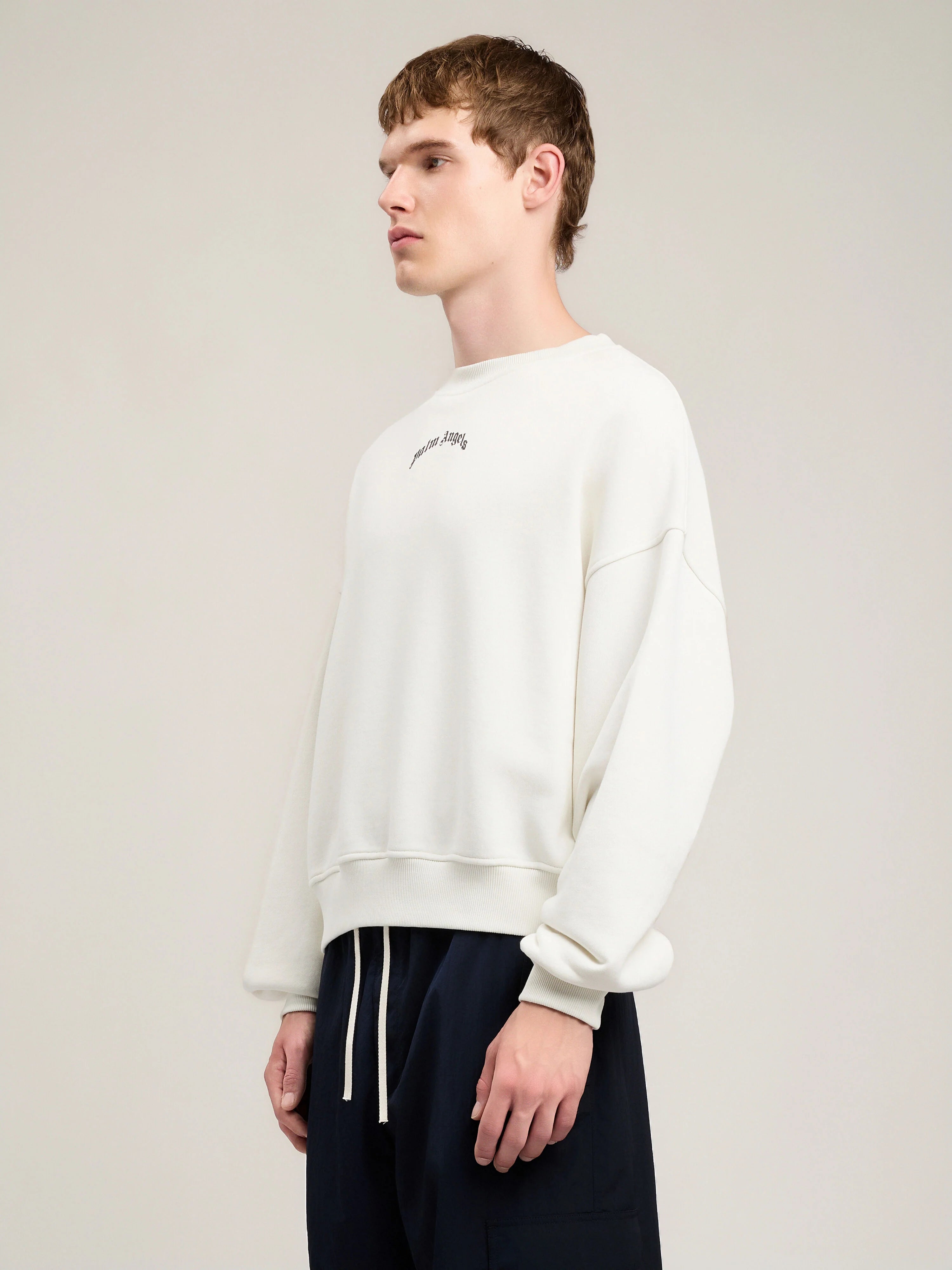 Back Curved Logo Loose Sweatshirt