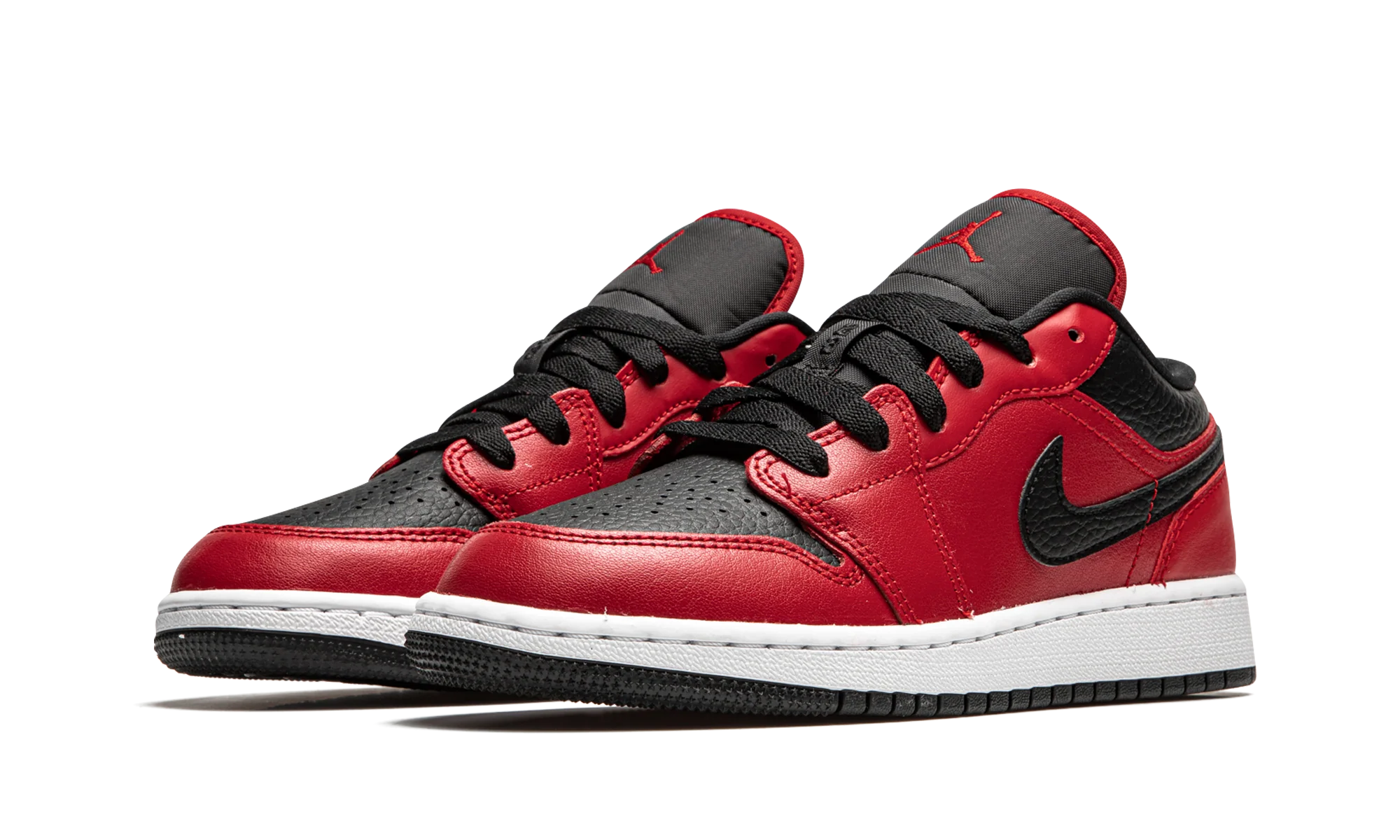 Air Jordan 1 Low GS "Black Pebbled" 553560 605