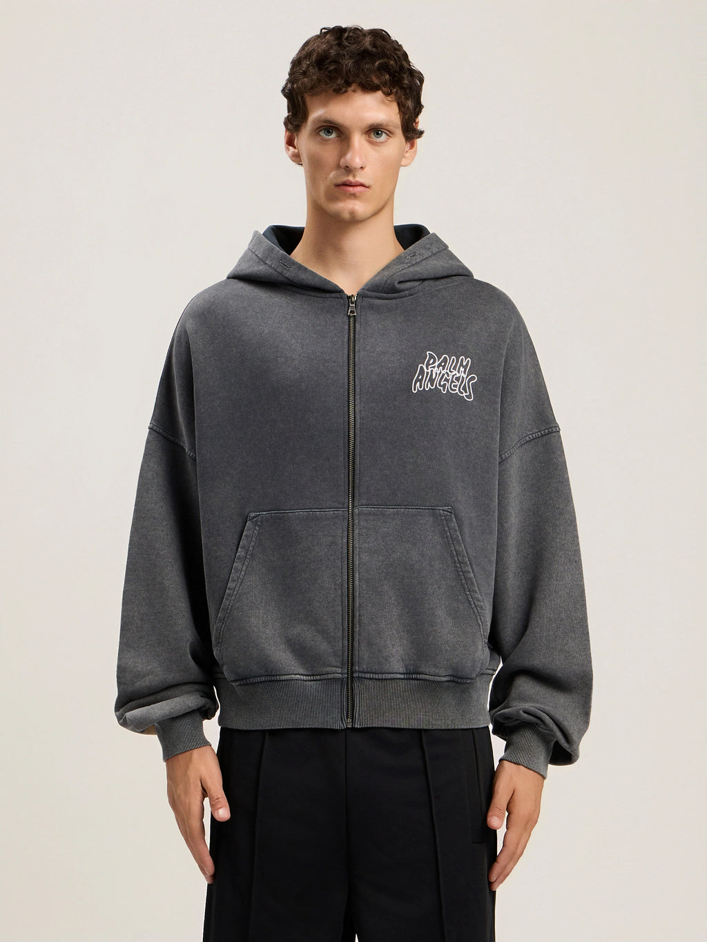 Palm Leaf Loose Zip Hoodie