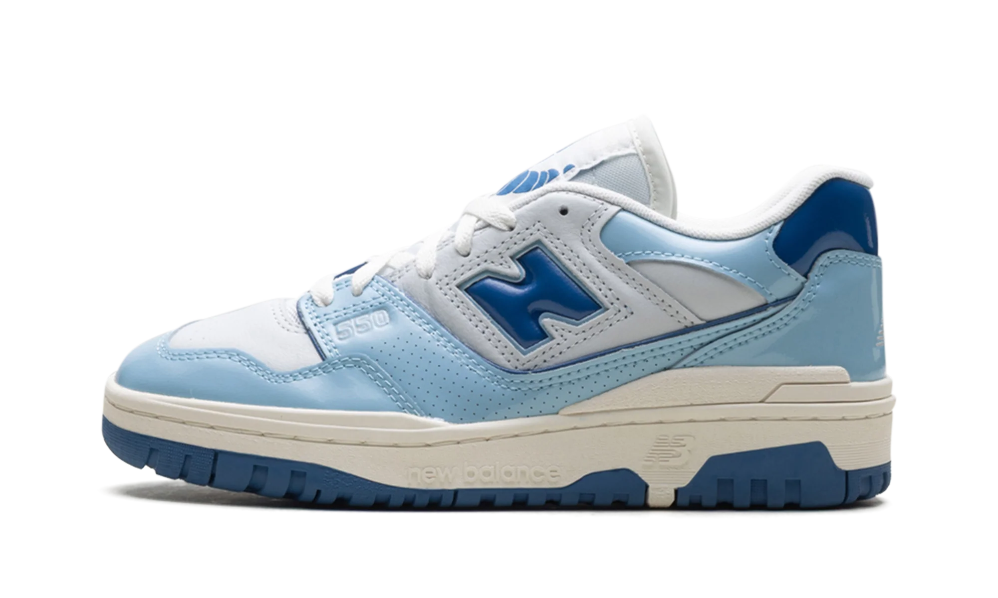 550 "Patent - White / Powder Blue" BB550YKE