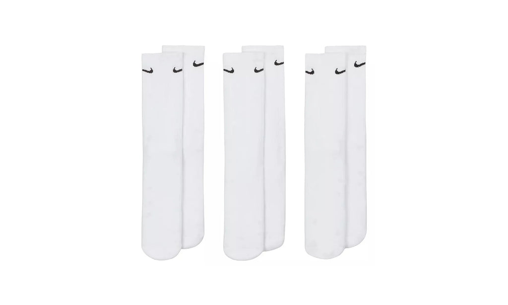 Everyday Cushioned Training Crew Socks "White - 3 Pack" SX7664 100