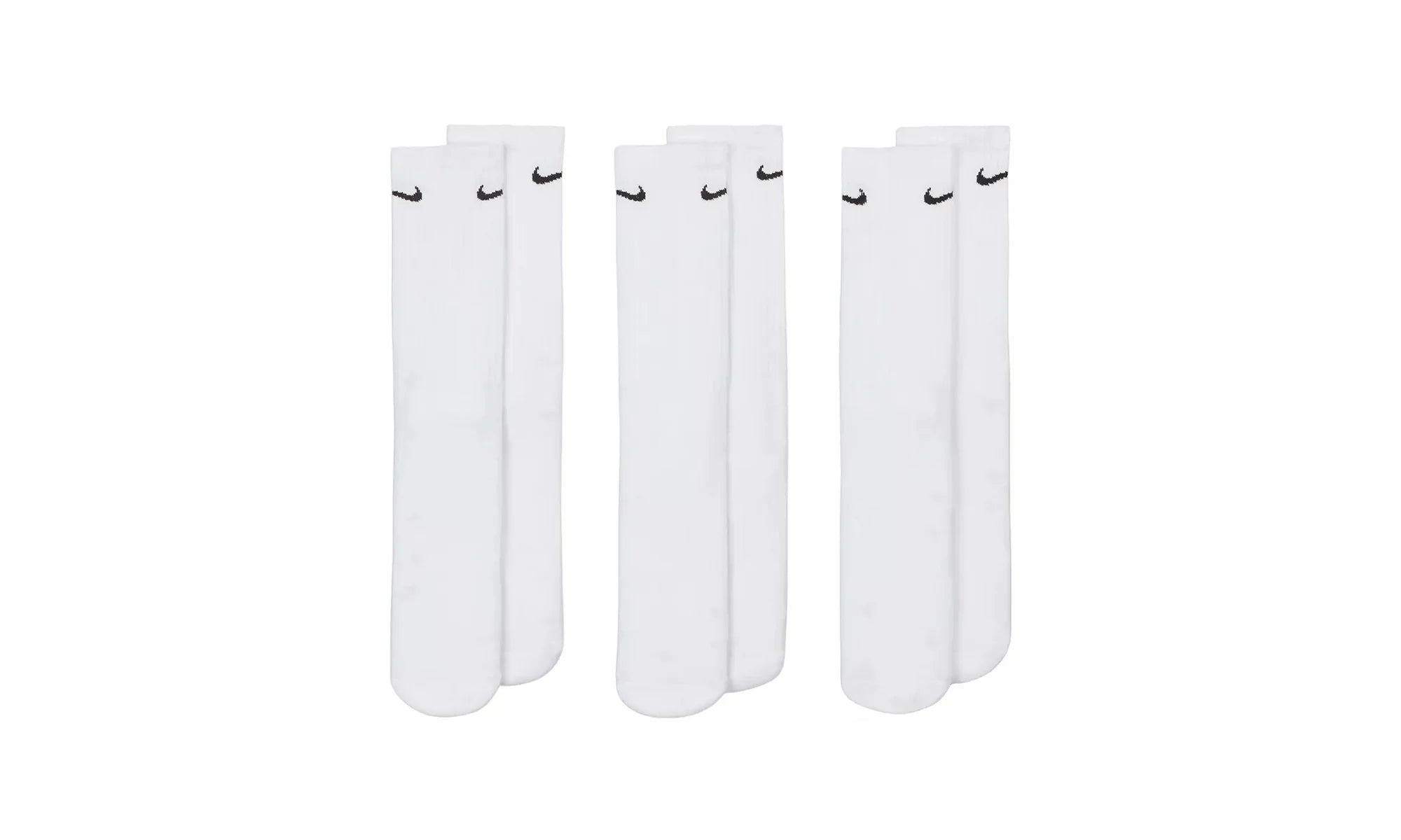 Everyday Cushioned Training Crew Socks "White - 3 Pack" SX7664 100