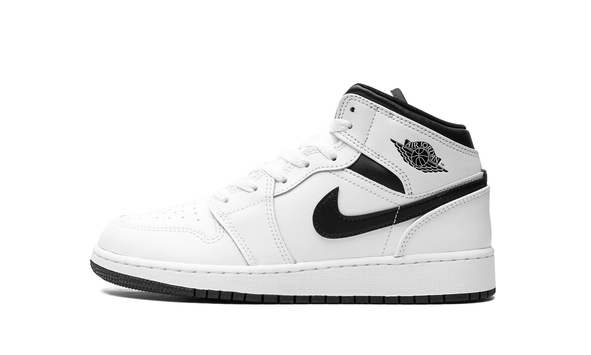 Air Jordan 1 Mid GS "White/Black" DQ8423 132