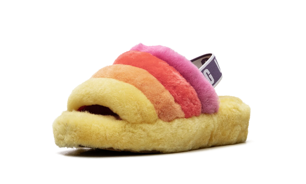 Fluff Yeah Slide WMNS "Rainbow Yellow" 1097169 PRYW