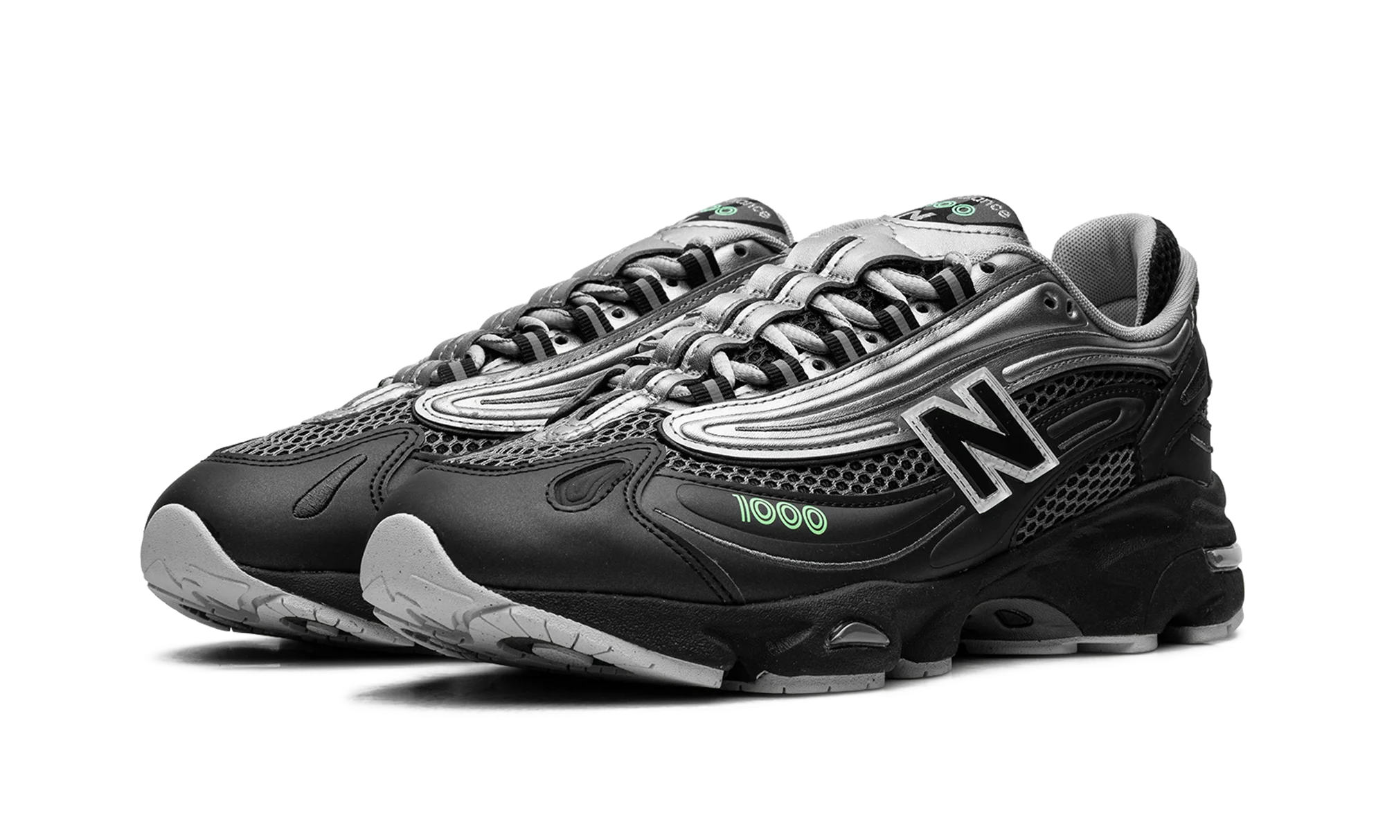 1000 "Dark Silver Metallic/Lime Leaf" M1000T