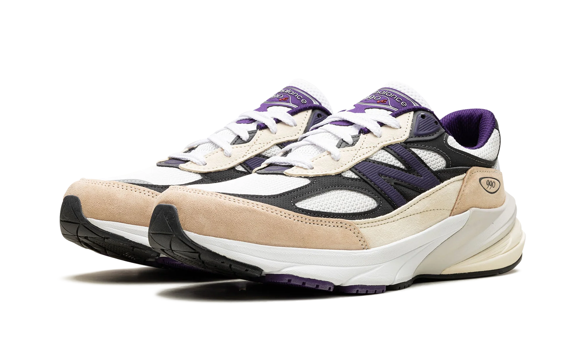 990v6 "Made In USA - Teddy Santis White Black Plum" U990WB6