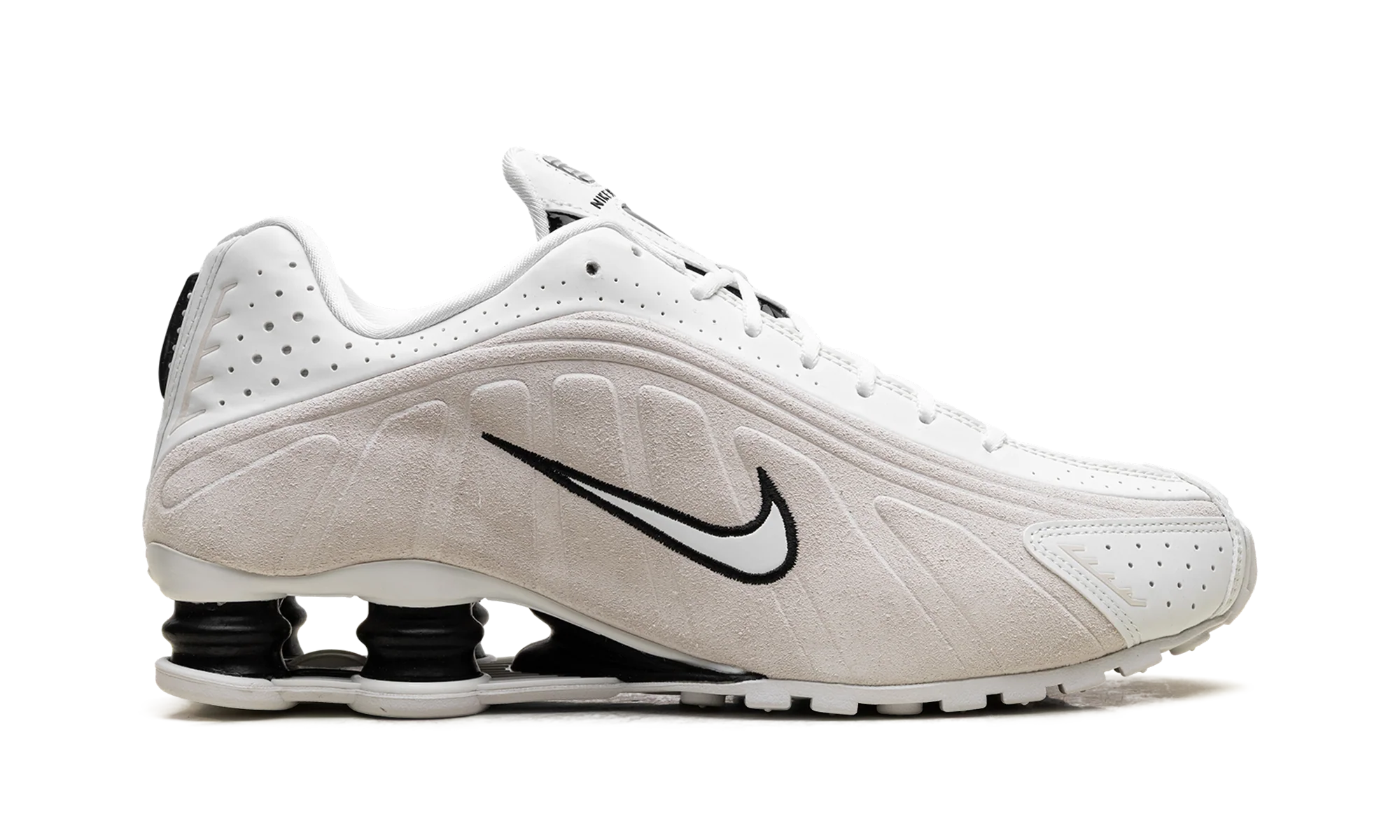 Shox R4 WMNS "White Black Suede" HQ7739 100