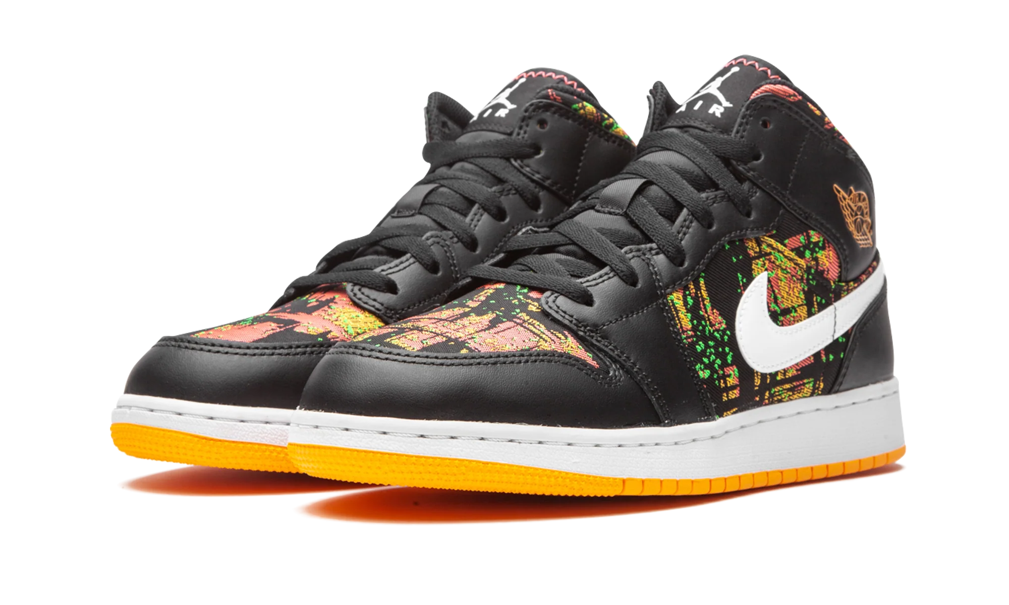 Air Jordan 1 Mid GS "Black / Laser Orange" 555112 003
