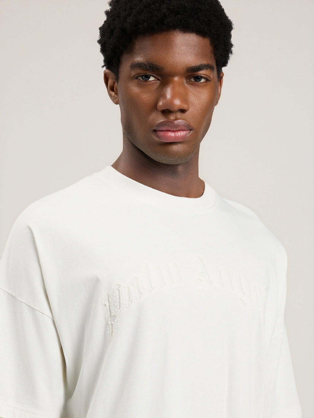 Curved Logo Loose Double T-Shirt