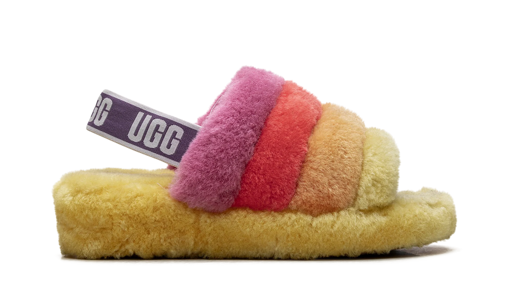 Fluff Yeah Slide WMNS "Rainbow Yellow" 1097169 PRYW