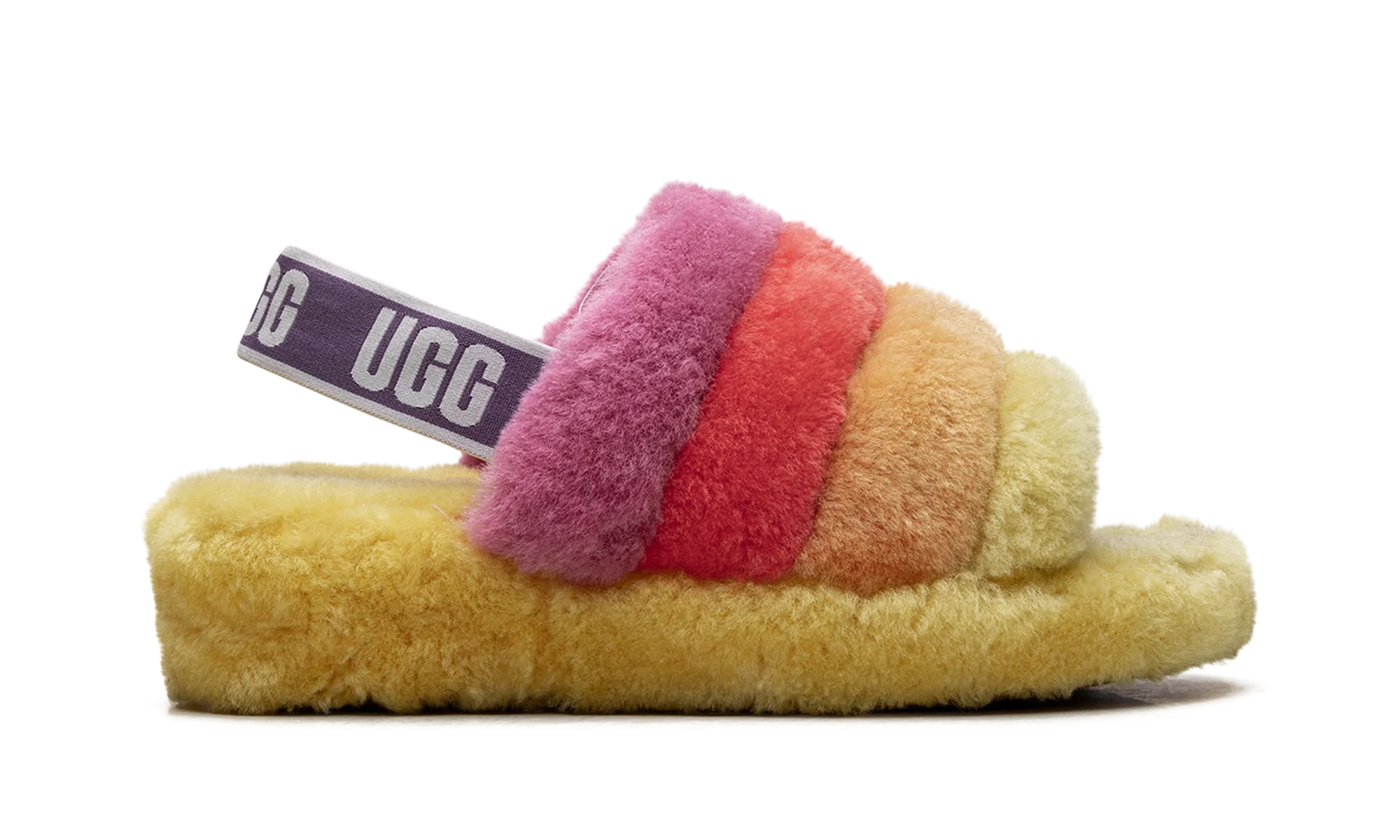 Fluff Yeah Slide WMNS "Rainbow Yellow" 1097169 PRYW