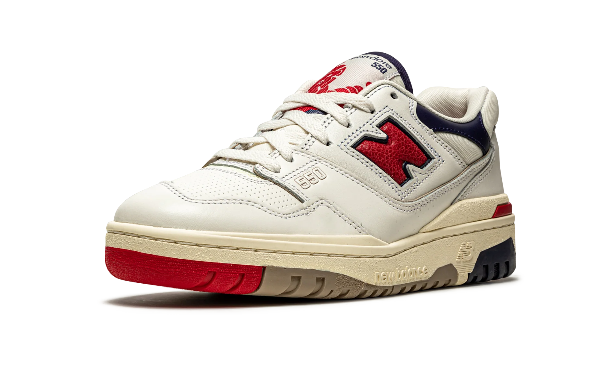550 "Aime Leon Dore - White Navy Red" BB550A3
