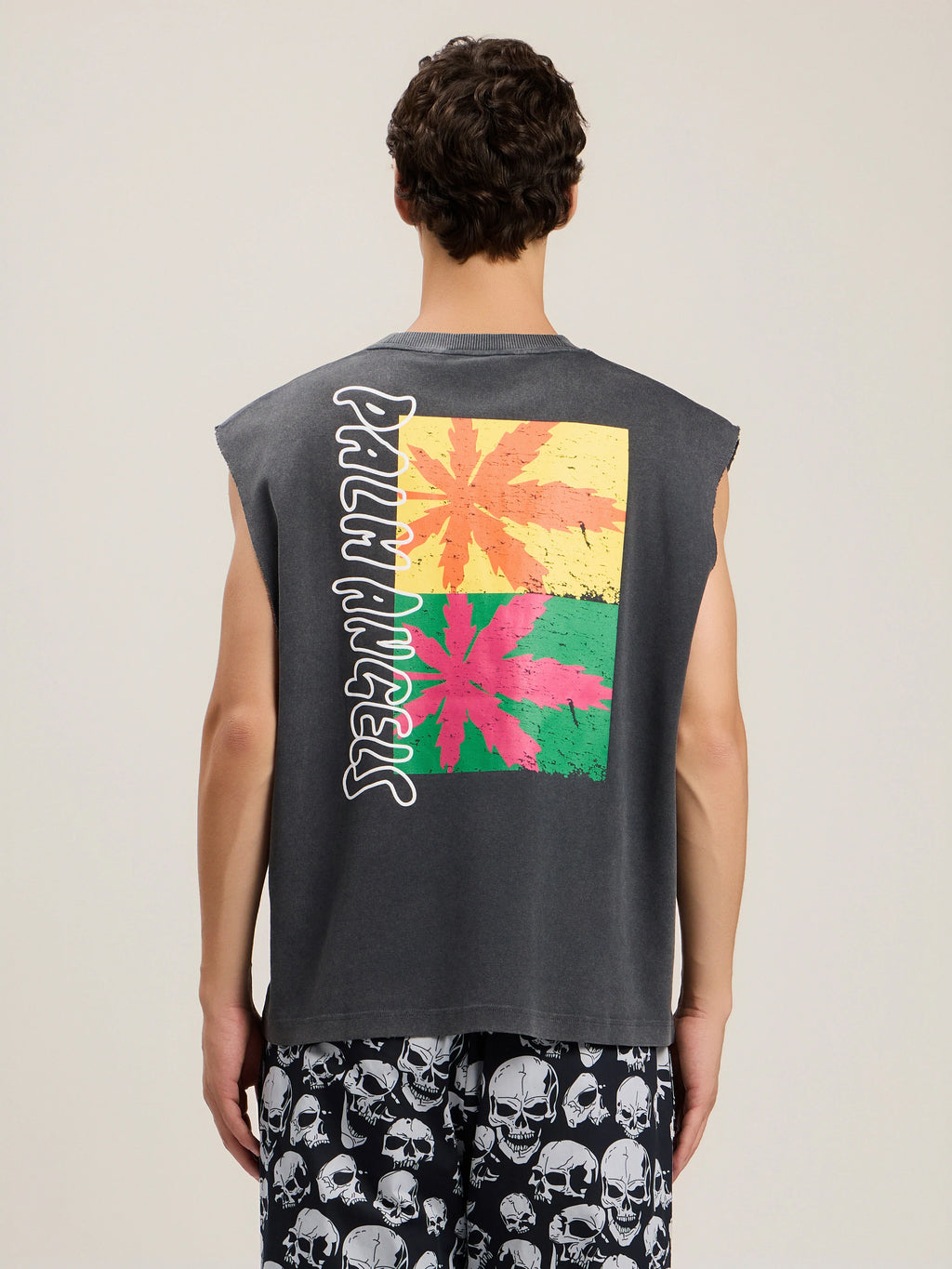 Palm Leaf Distressed Tank