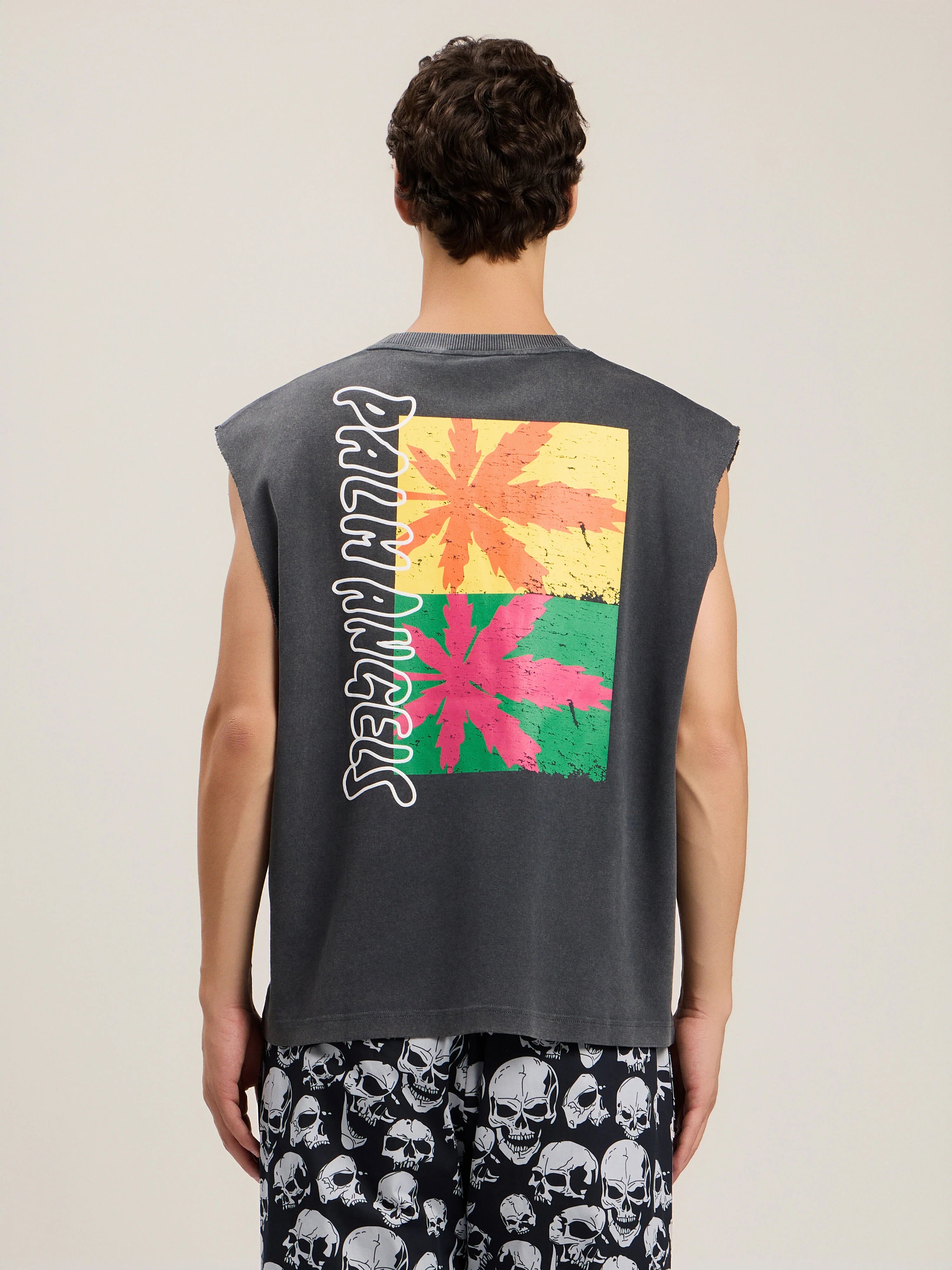 Palm Leaf Distressed Tank