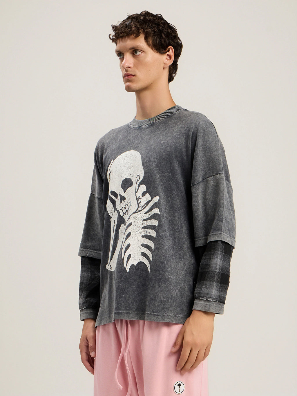 Skull Double Long-Sleeved Shirt